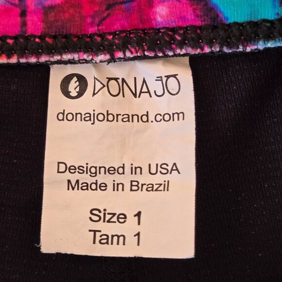 Dona Jo Womens Pink Turquoise Abstract JoJo Fly Skort Size Small - Picture 4 of 9